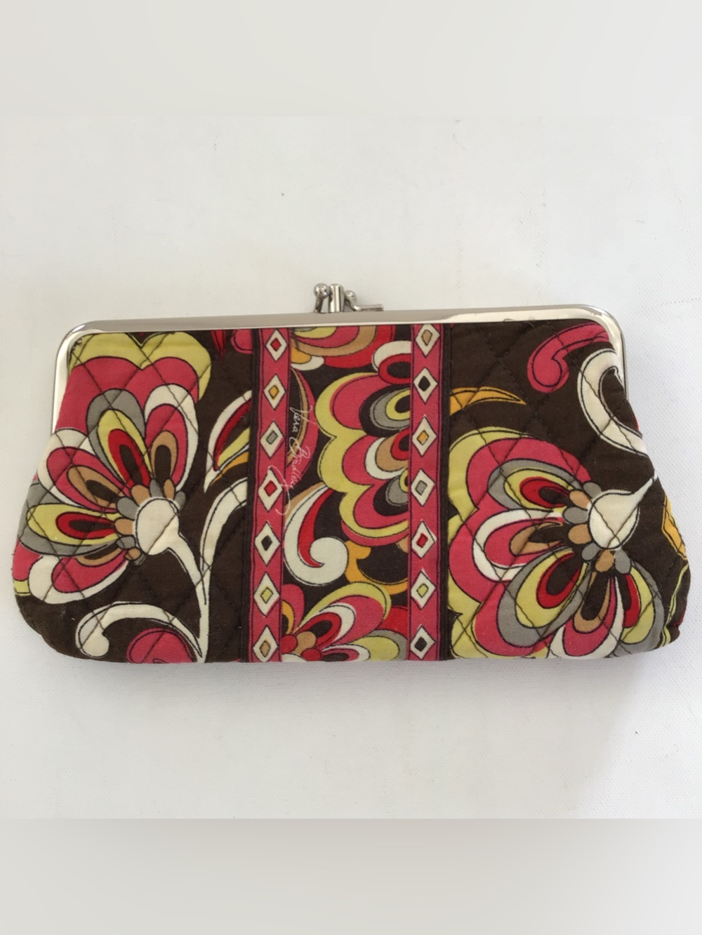 Vera Bradley Puccini Quilted Double Kiss Lock Wallet